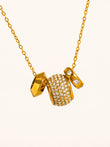 Énora 18K Gold Non-Tarnish CZ Bead Necklace: Yellow Gold