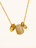 Énora 18K Gold Non-Tarnish CZ Bead Necklace: Yellow Gold