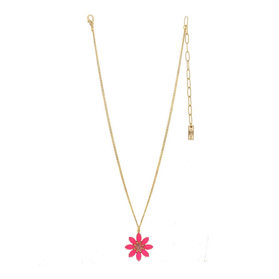TOVA MINI MOLLY NECKLACE IN ELECTRICS: ELECTRIC PINK