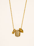 Énora 18K Gold Non-Tarnish CZ Bead Necklace: Yellow Gold