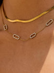 Burnisse 18K Gold Non-Tarnish Dainty Chain Necklace: Yellow Gold