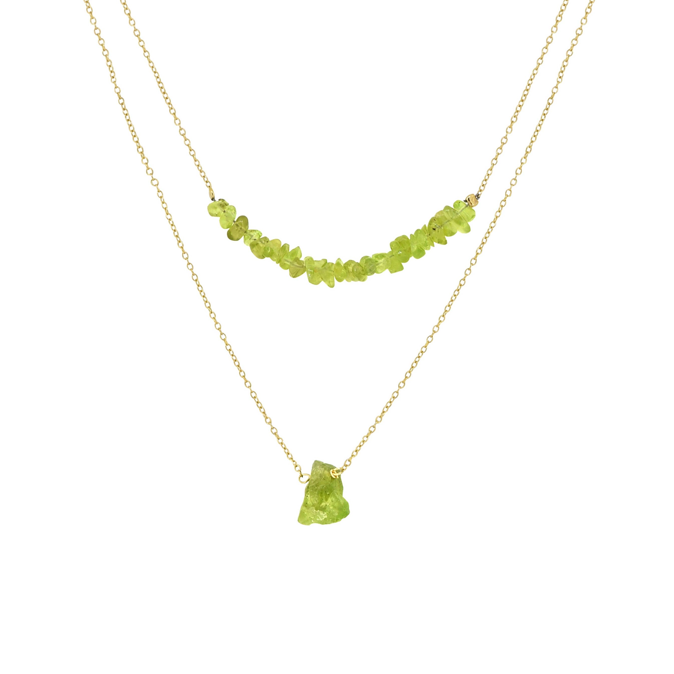 MÍSTIKA PERIDOT DUAL LAYERED NECKLACE