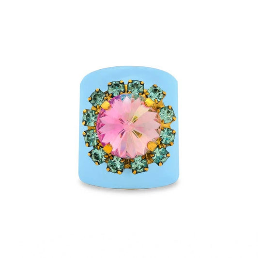 TOVA JACCI RING IN ENAMEL : BABY BLUE