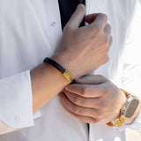 MÍSTIKA MEN'S BRAIDED LEATHER BRACELET | SILVER