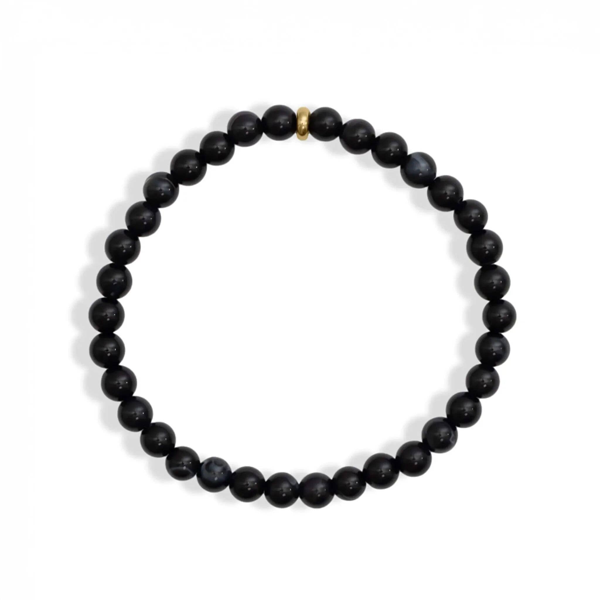MÍSTIKA MEN'S AGATE BEADED BRACELET