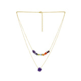 MÍSTIKA  CHAKRA CASCADE LAYERED RAINBOW NECKLACE