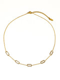 Burnisse 18K Gold Non-Tarnish Dainty Chain Necklace: Yellow Gold