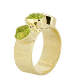 MÍSTIKA RAW PERIDOT THREE STONE RING