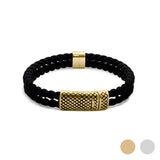 MÍSTIKA DOUBLE BRAIDED RUBBER BRACELET | GOLD