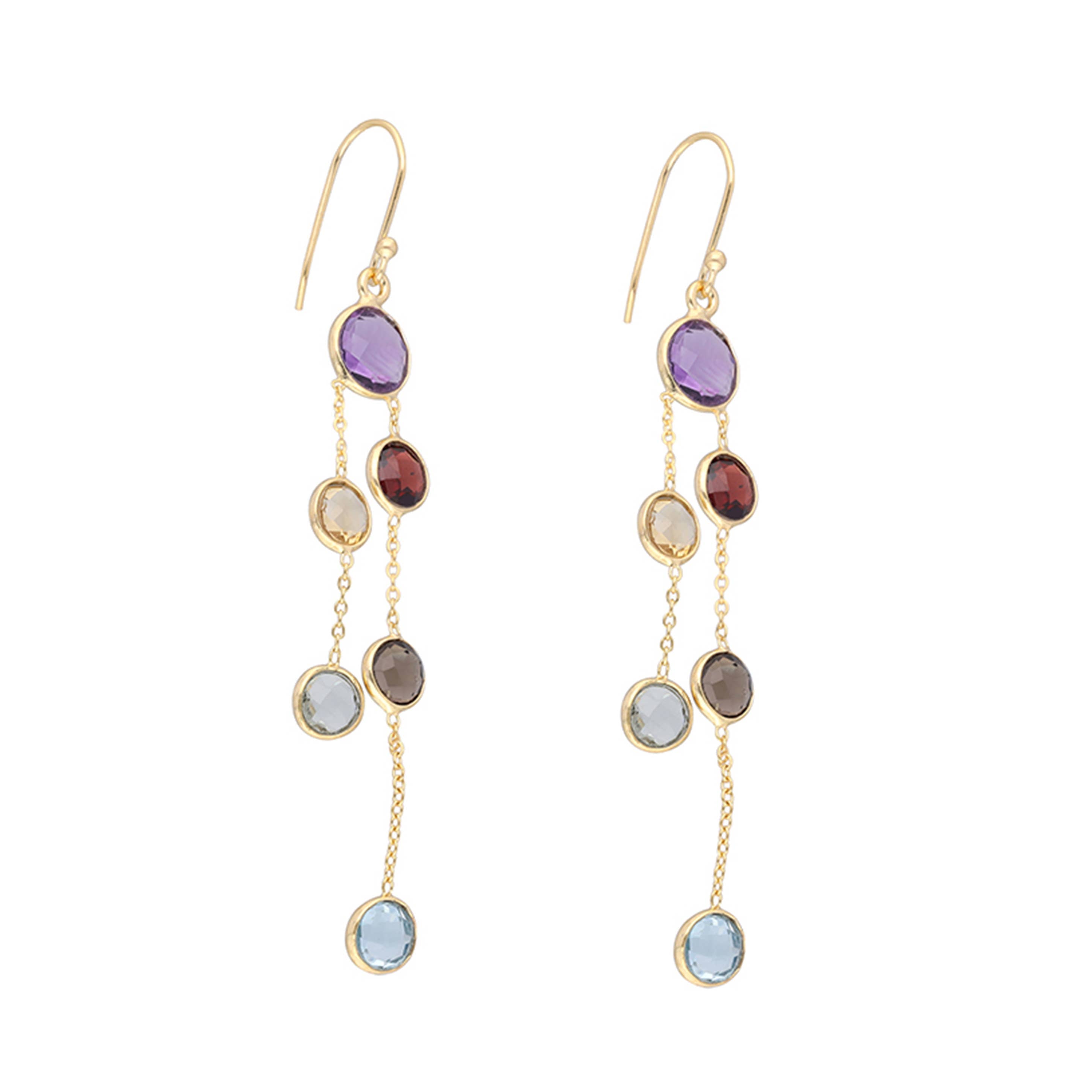 MÍSTIKA MULTI GEMSTONE DROP EARRINGS
