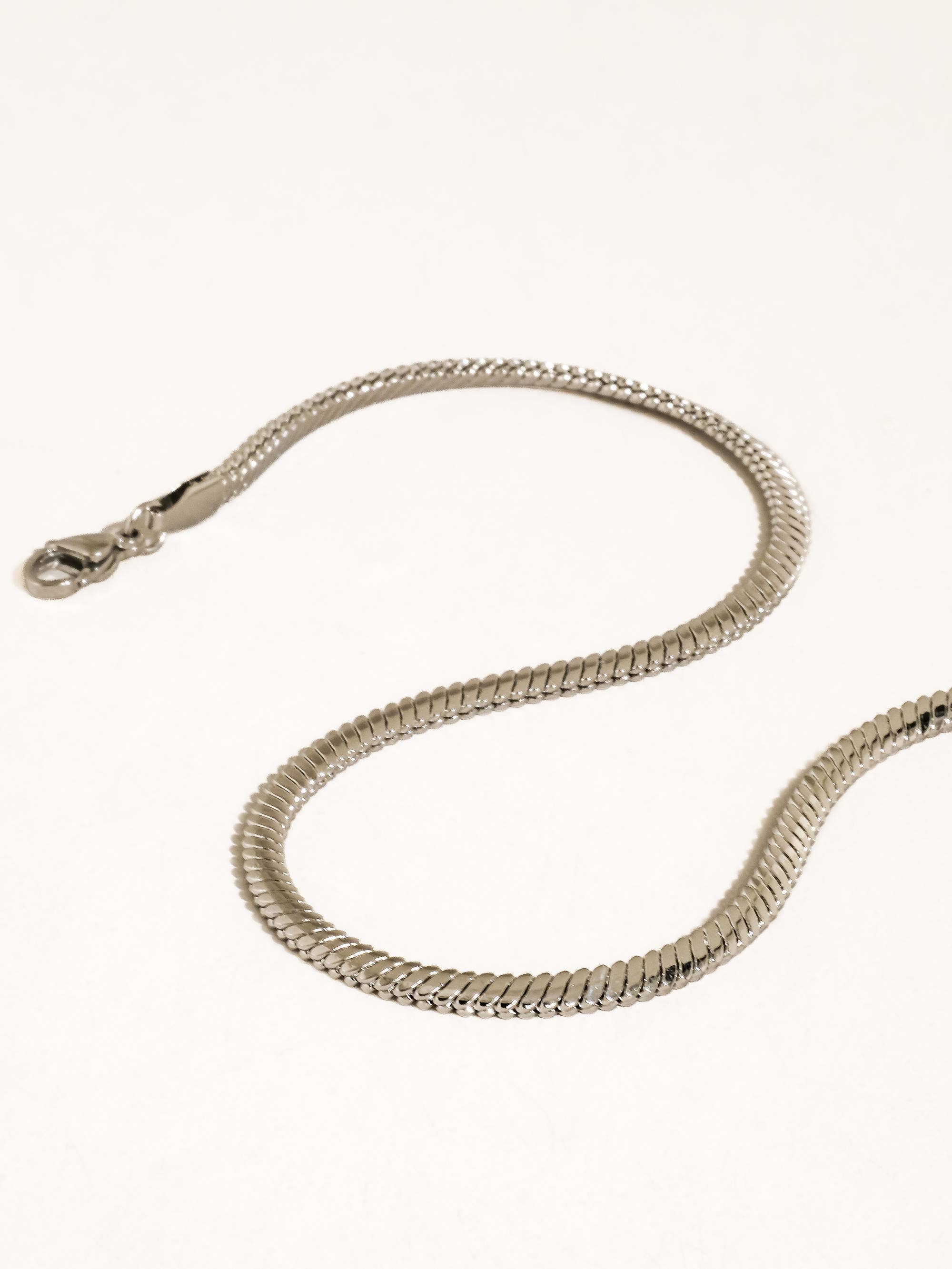 Papillon 18K Gold Non-Tarnish Classic Snake Chain Necklace: Yellow Gold
