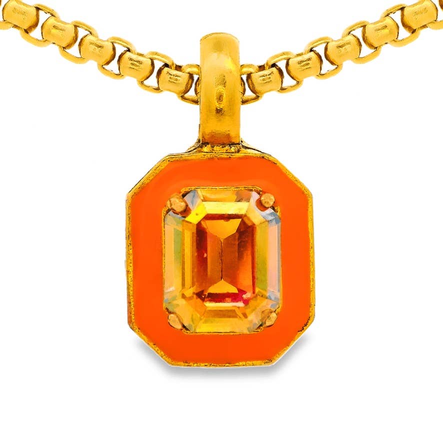 TOVA DAKOTA PENDANT NECKLACE: PEACH