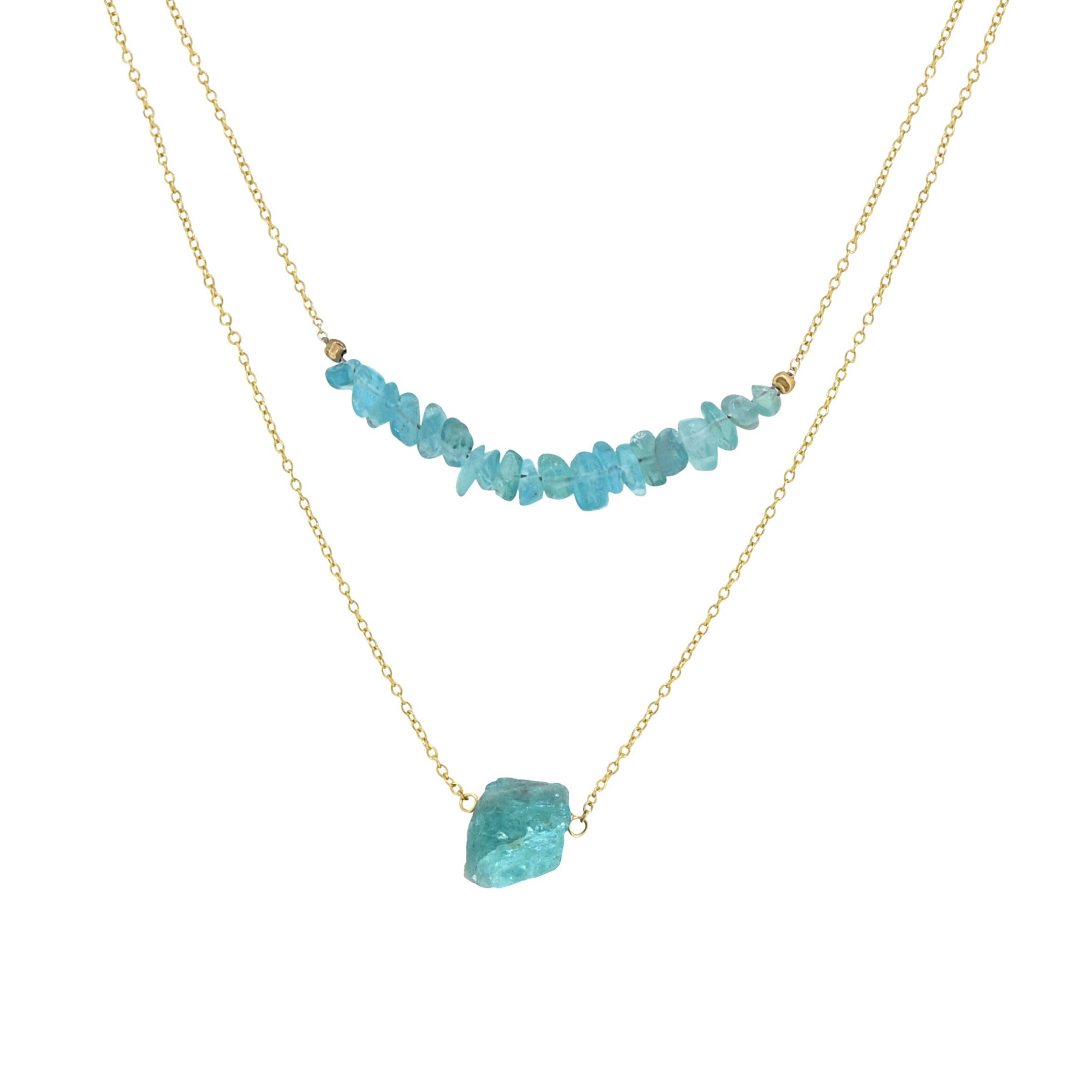 MÍSTIKA APATITE AZURE TETHER NECKLACE