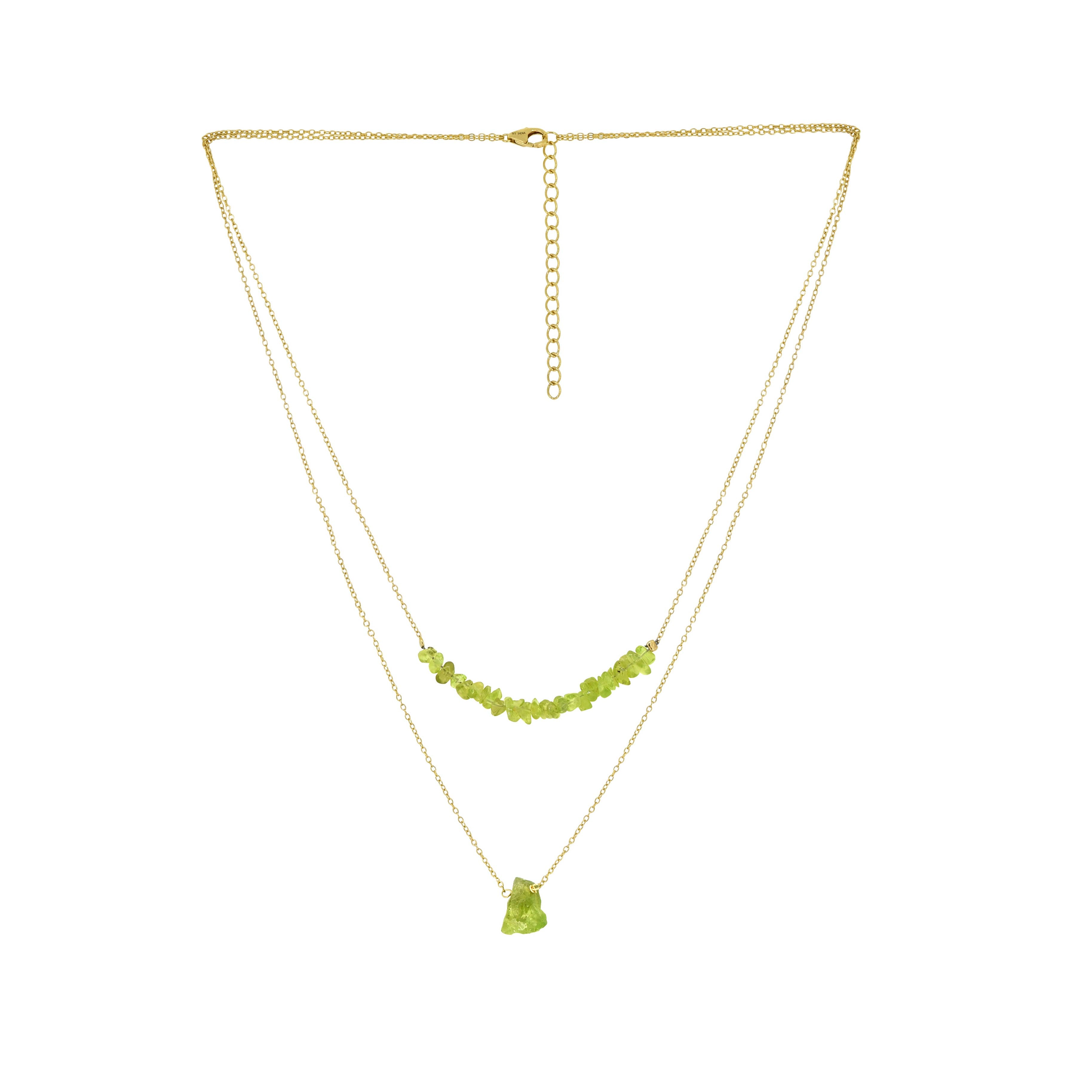 MÍSTIKA PERIDOT DUAL LAYERED NECKLACE