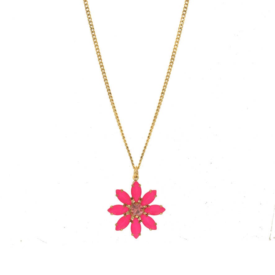 TOVA MINI MOLLY NECKLACE IN ELECTRICS: ELECTRIC PINK