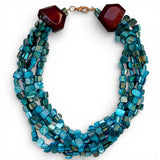 MÍSTIKA SANTORINI TURQUOISE BEADED COLLAR