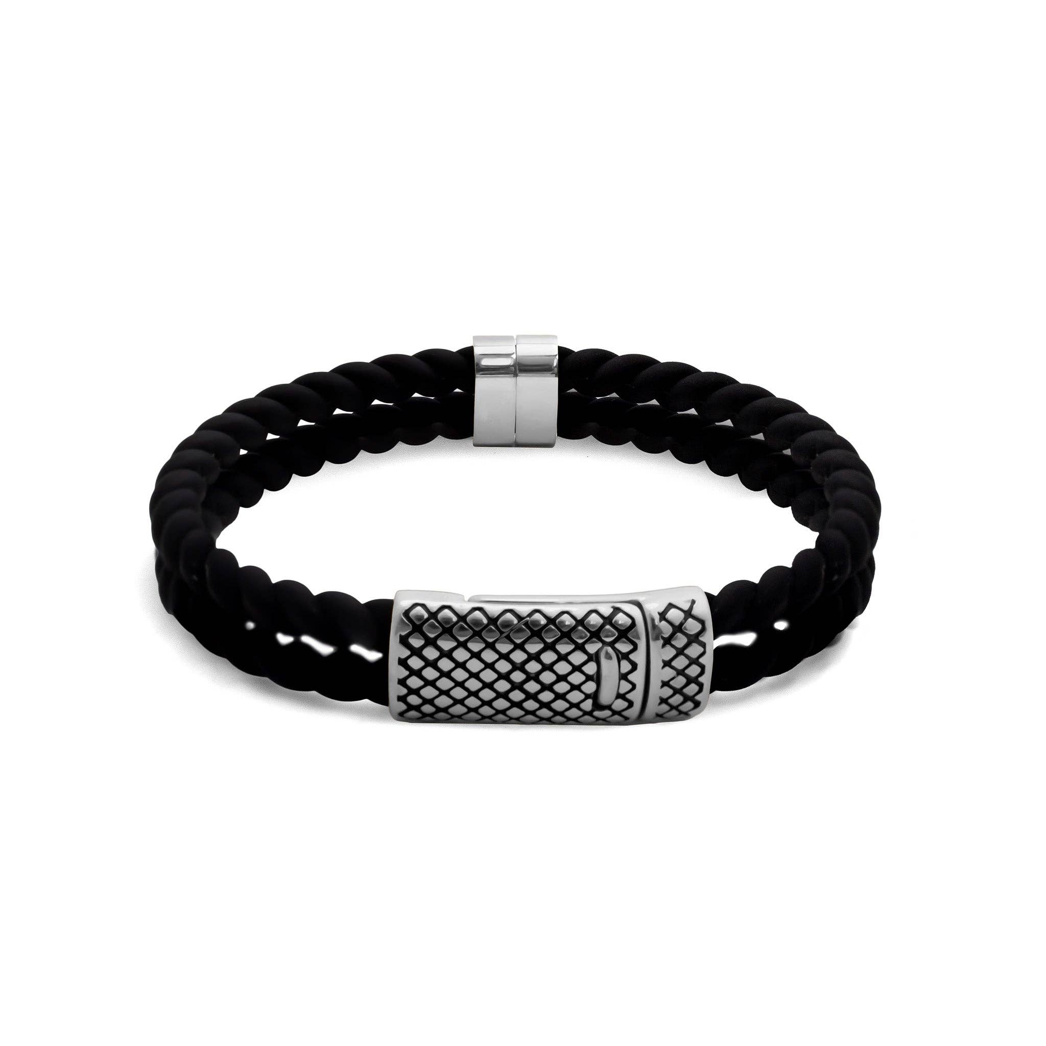 MÍSTIKA DOUBLE BRAIDED RUBBER BRACELET | GOLD
