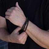 MÍSTIKA MEN'S AGATE BEADED BRACELET