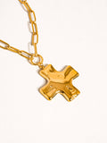 MÍSTIKA 18K GOLD CROSS NECKLACE