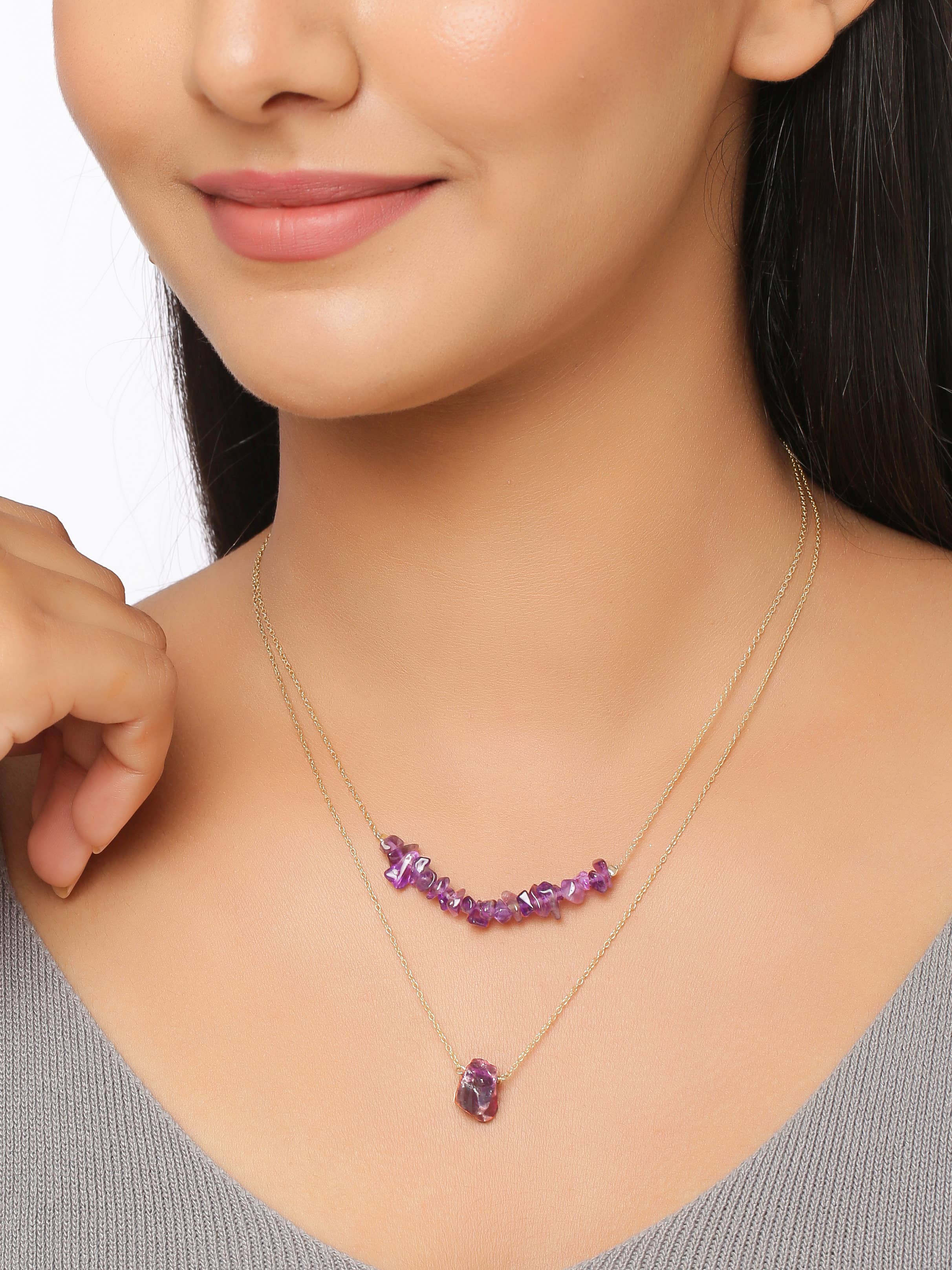 MÍSTIKA AMETHYST VIOLET DESCENT NECKLACE