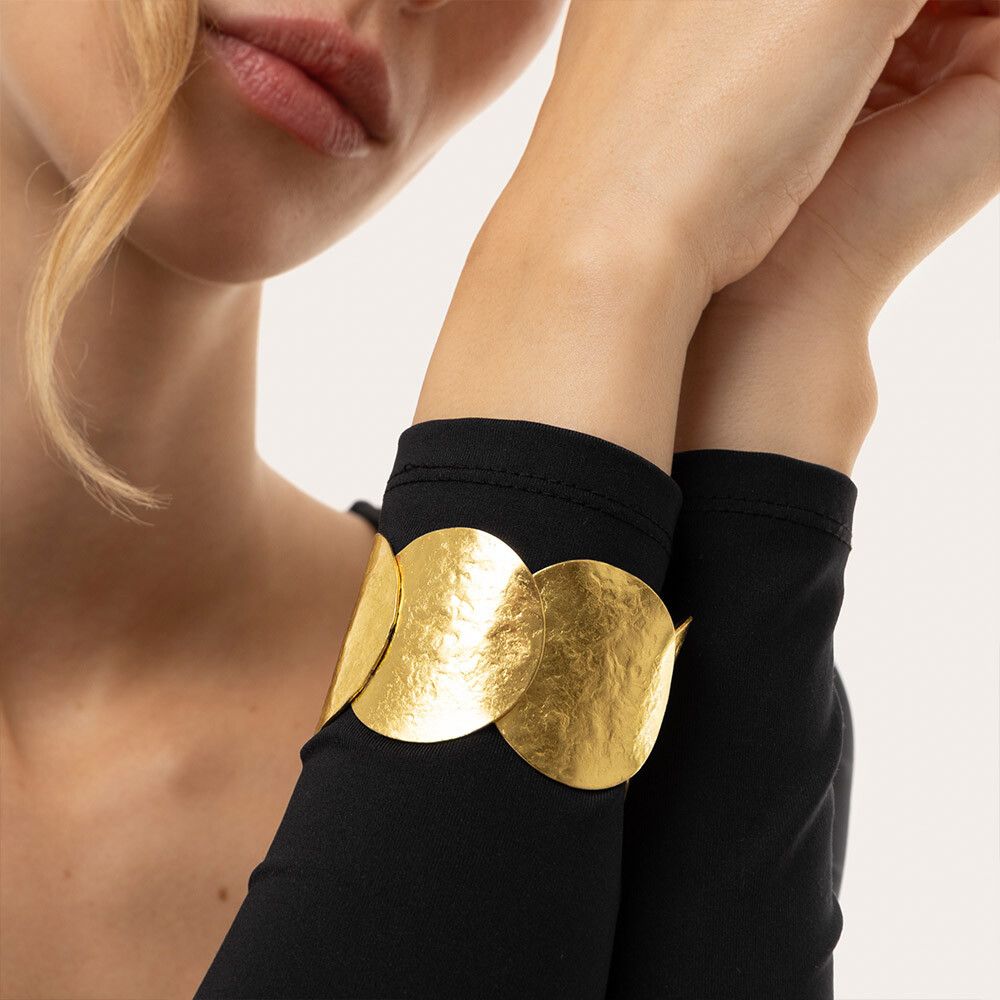 VESTOPAZZO BRACCIALE FASCIA TONDI BATTUTI