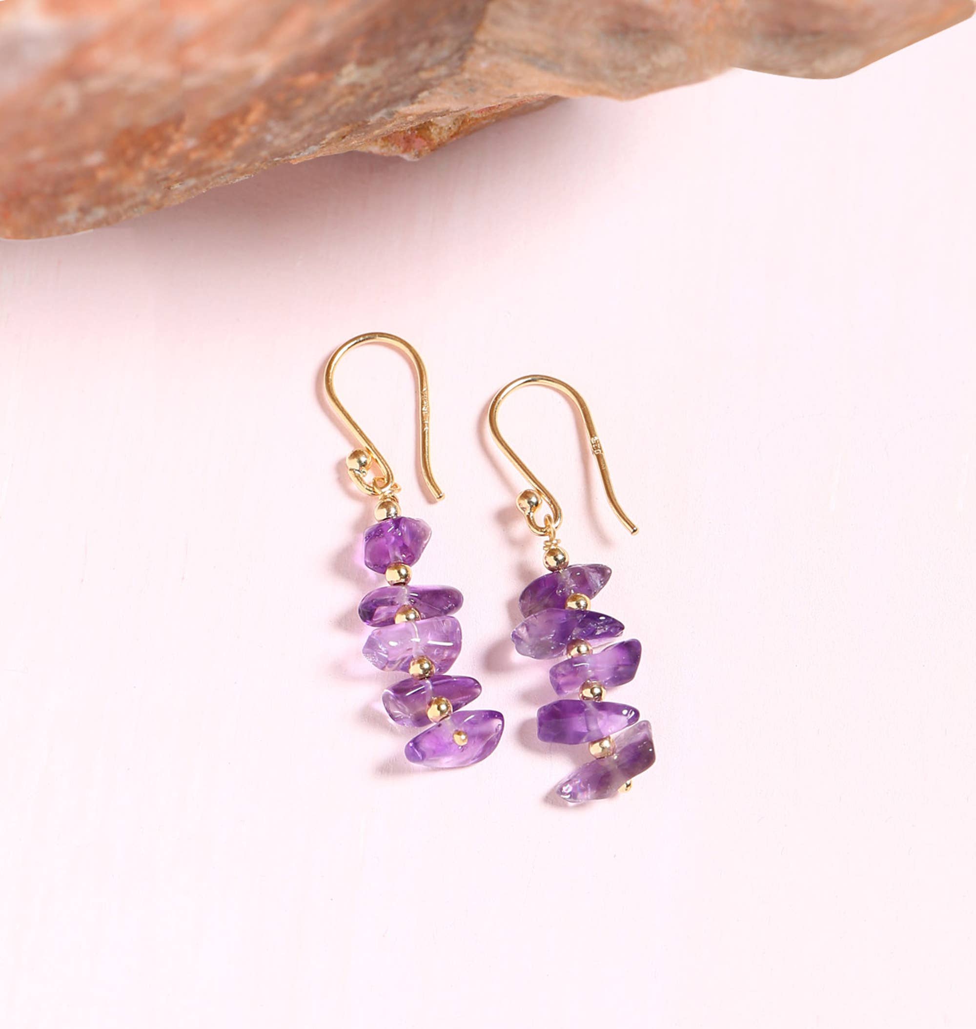 MÍSTIKA AMETHYST CASCADE DANGLE EARRINGS