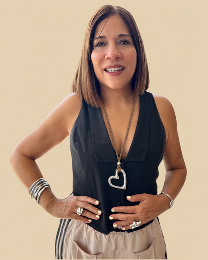 VESTOPAZZO OPEN HEART BRAIDED CORD NECKLACE