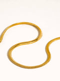 Papillon 18K Gold Non-Tarnish Classic Snake Chain Necklace: Yellow Gold