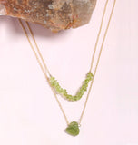MÍSTIKA PERIDOT DUAL LAYERED NECKLACE