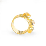 MÍSTIKA RAW CITRINE THREE STONE RING