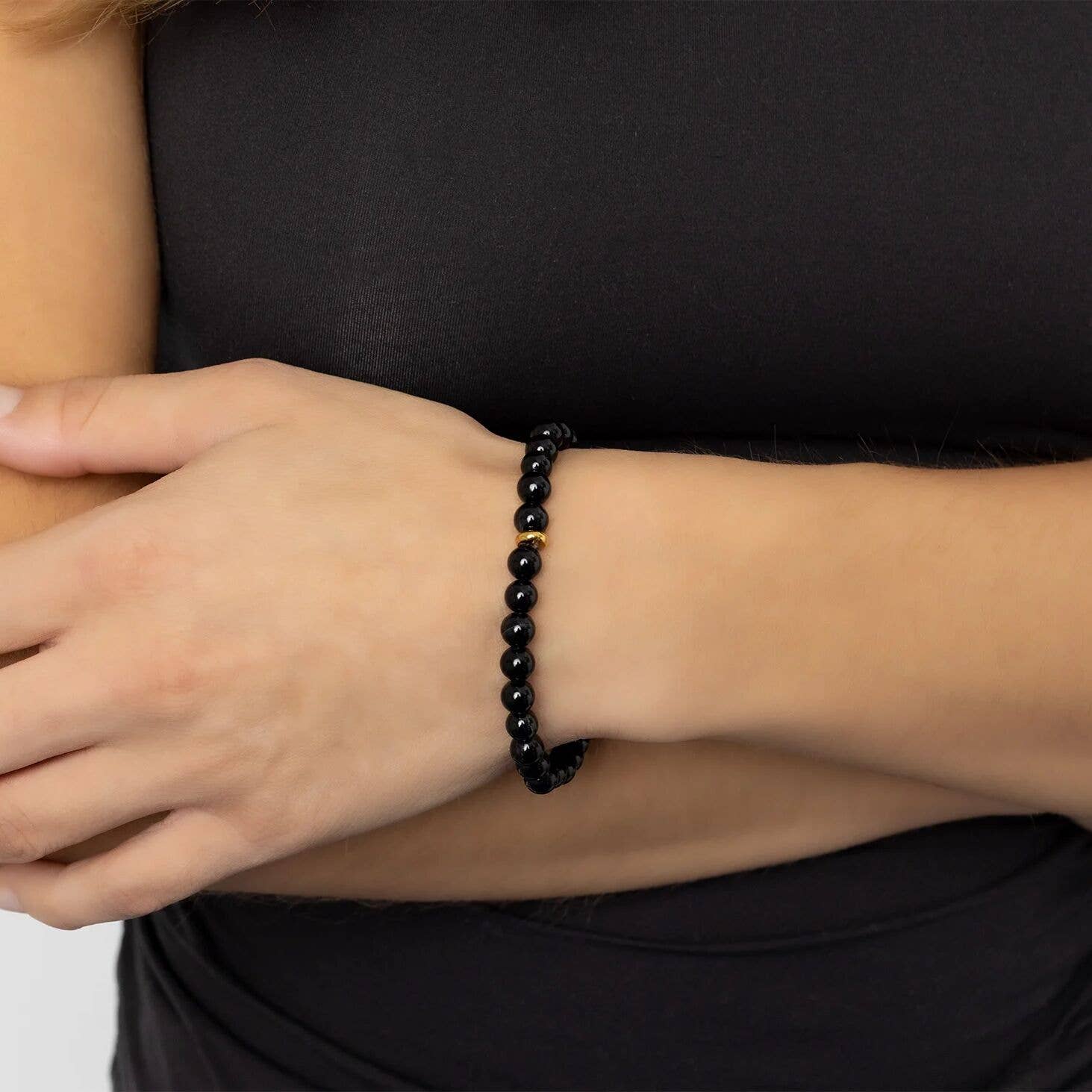 MÍSTIKA MEN'S AGATE BEADED BRACELET