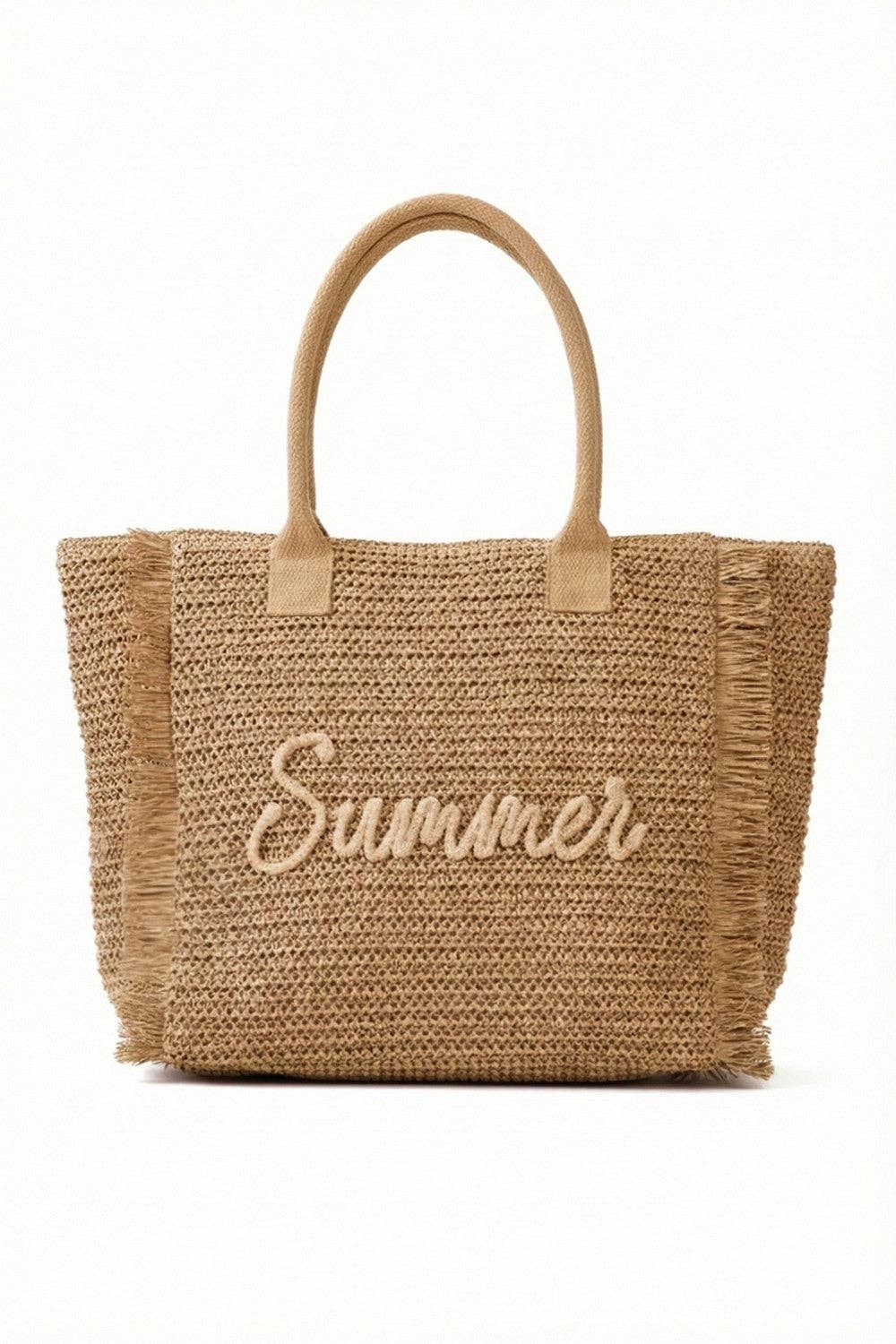 MÍSTIKA STRAW TOTE BAG: TAN