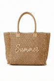 MÍSTIKA STRAW TOTE BAG: TAN