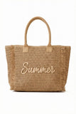 MÍSTIKA STRAW TOTE BAG: TAN