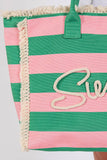 MÍSTIKA SUMMER STRIPE ROPE TOTE – PINK/GREEN