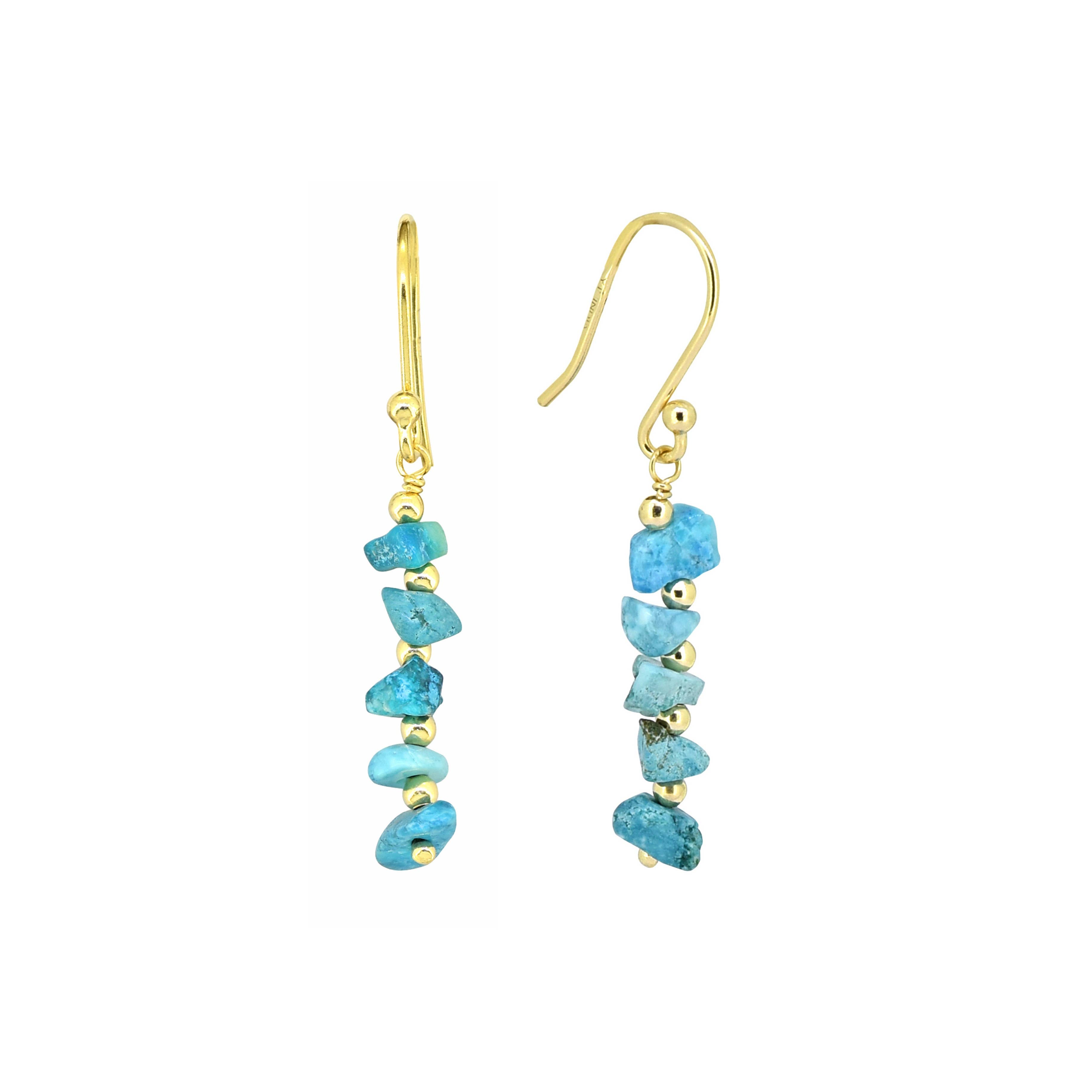 MÍSTIKA BLUE MOHAVE TURQUOISE DANGLE EARRINGS