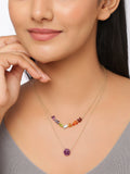 MÍSTIKA  CHAKRA CASCADE LAYERED RAINBOW NECKLACE