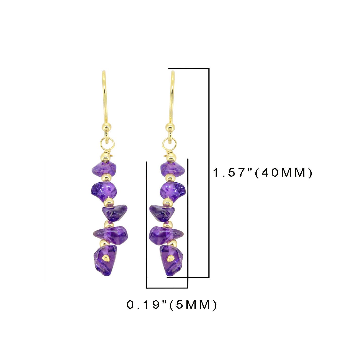 MÍSTIKA AMETHYST CASCADE DANGLE EARRINGS