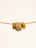 Énora 18K Gold Non-Tarnish CZ Bead Necklace: Yellow Gold
