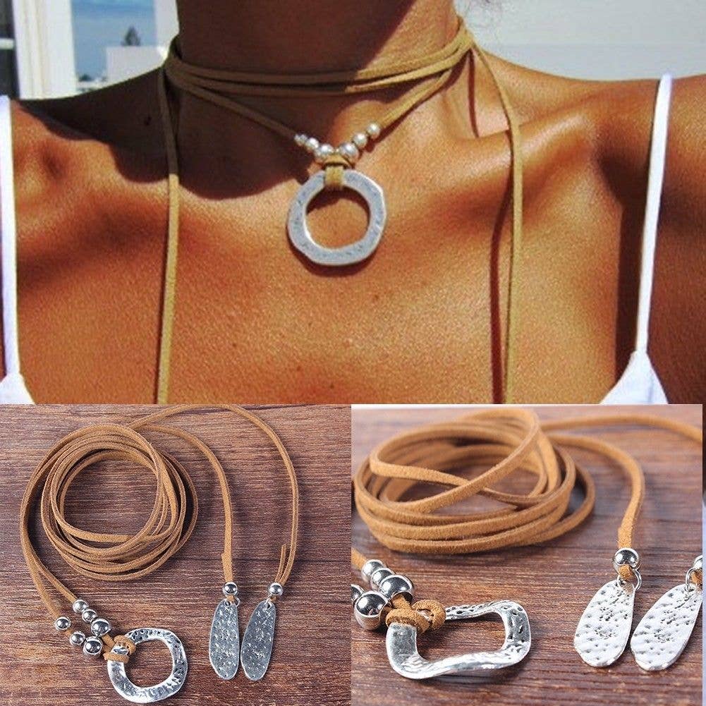 MÍSTIKA BOHO CHIC LEATHER NECKLACE