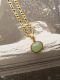 MÍSTIKA 18K GOLD GREEN STONE NECKLACE