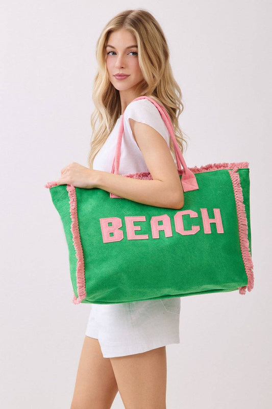 MÍSTIKA TERRY TOTE BAG: GREEN