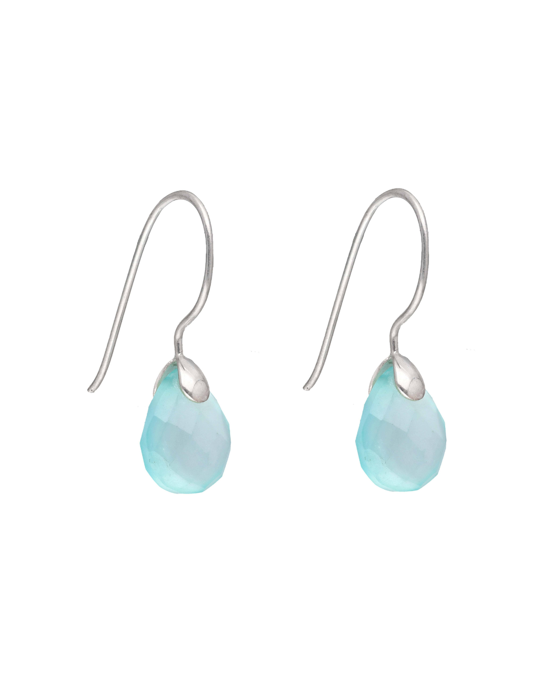 MÍSTIKA AQUA CHALCEDONY TEARDROP EARRINGS