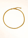 Papillon 18K Gold Non-Tarnish Classic Snake Chain Necklace: Yellow Gold