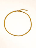 Papillon 18K Gold Non-Tarnish Classic Snake Chain Necklace: Yellow Gold