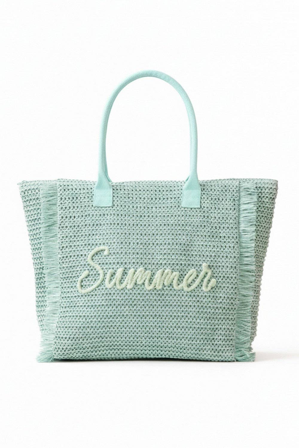MÍSTIKA STRAW TOTE BAG: MINT