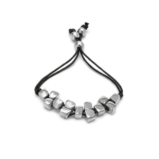 VESTOPAZZO BLACK THREAD CUBE BRACELET