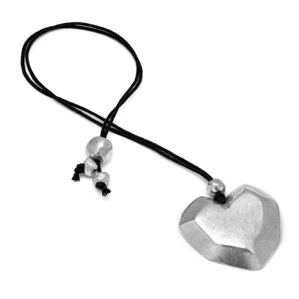 VESTOPAZZO FACETED HEART PENDANT NECKLACE