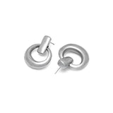 VESTOPAZZO OVAL & ROUND DOMED HOOP EARRINGS