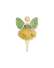 MÍSTIKA ANGEL BALLERINA BUTTERFLY FAIRY BROOCH GREEN